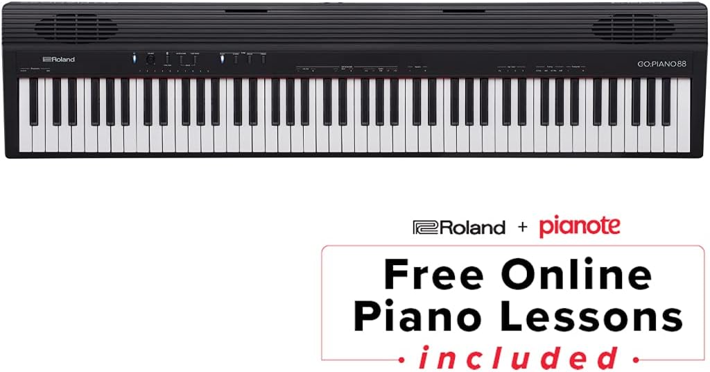 88-Key Full Size Portable Digital Piano Keyboard with Bluetooth Speakers L623180