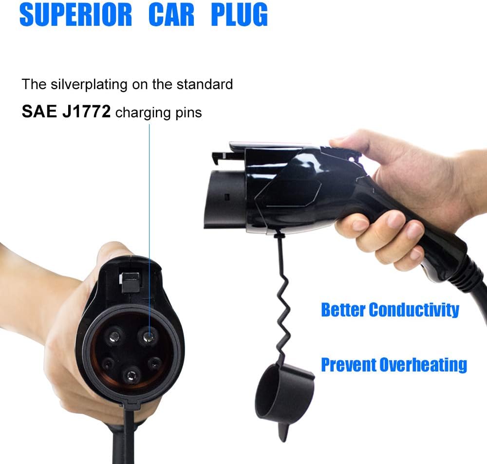 J1772 Extension Cable, 40Amp 20ft EV Charging Cord Y434
