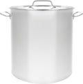 CONCORD Polished Stainless Steel Stock Pot Brewing Beer Kettle Mash Tun w/ Flat Lid (50 QT)