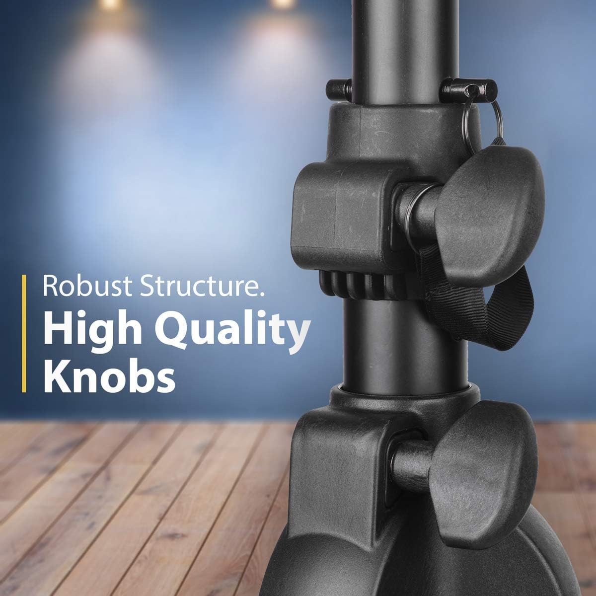 PA Speaker Stands, Heavy-Duty Tripod, Adjustable Height 4-6ft, Pack of 2 U240