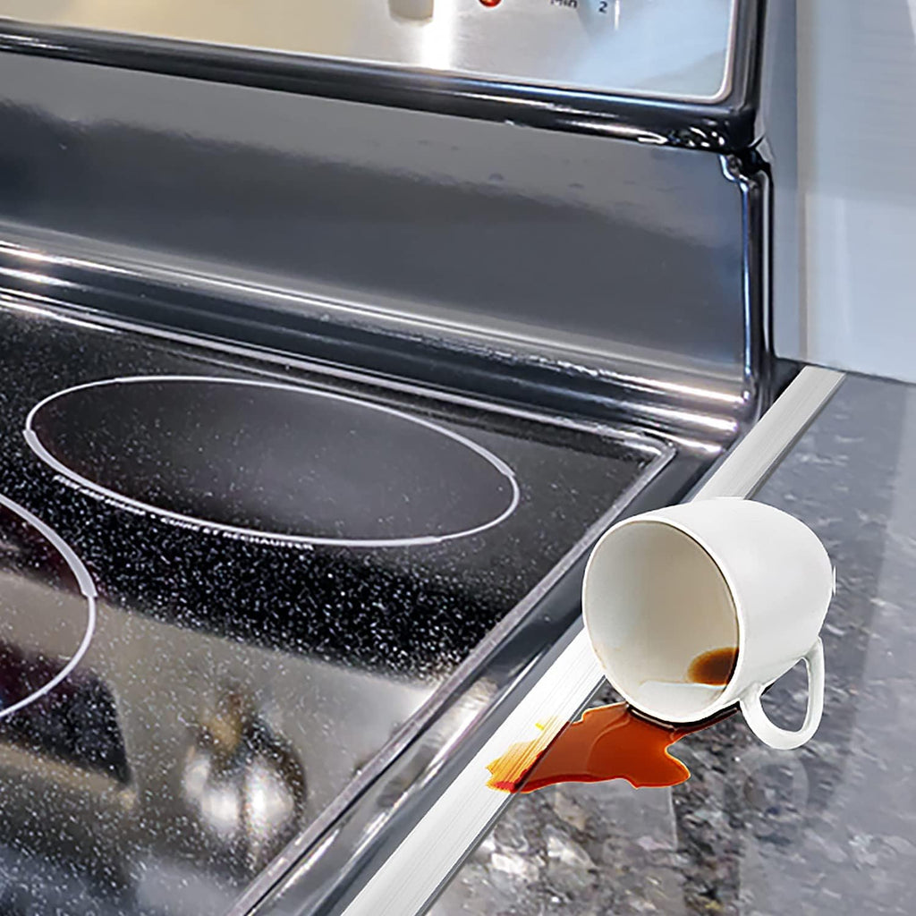 Stainless Steel Stove Gap Cover, Heat Resistant, Easy to Clean, 2 Pack D470