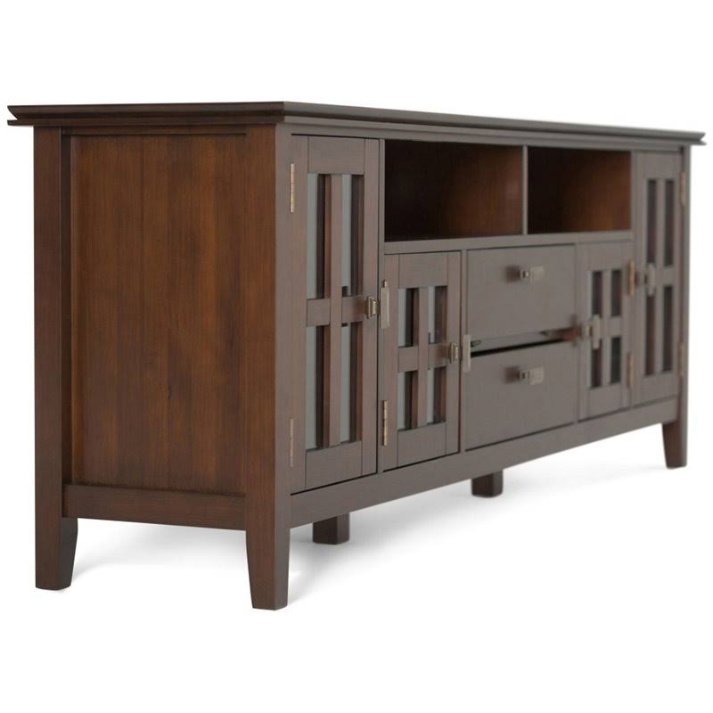 Solid Wood TV Media Stand, Russet Brown K945