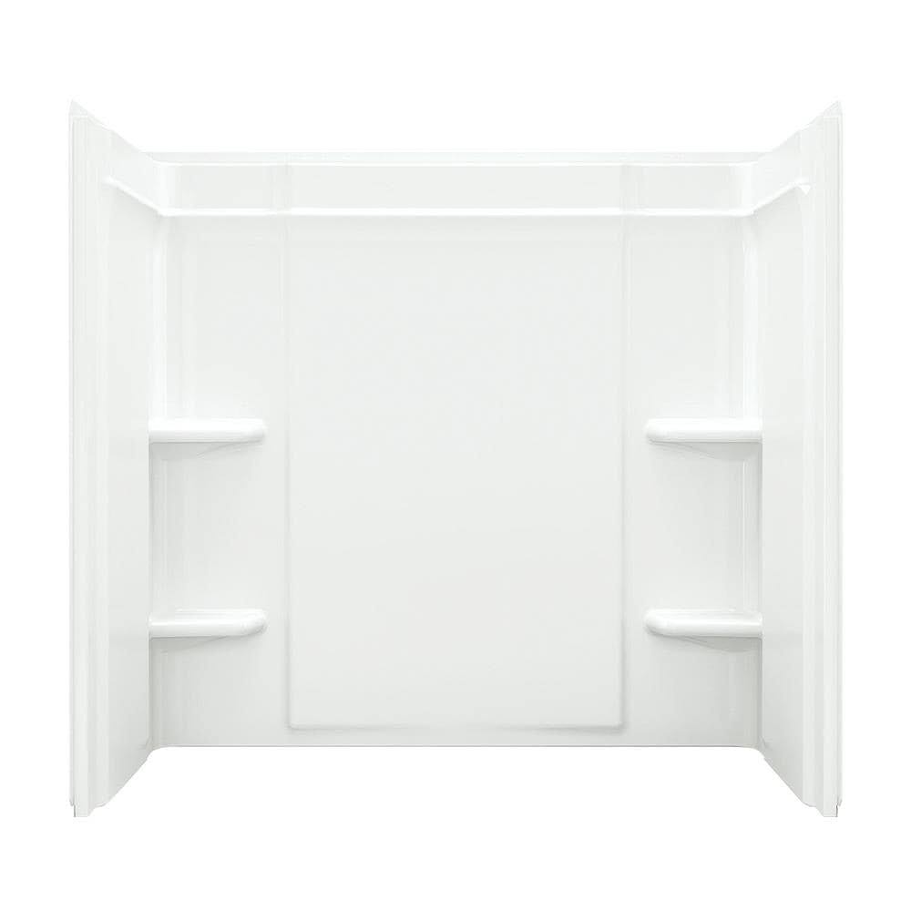 Sterling 71374106-0 Ensemble Vikrell 31.25-in x 60-in x 55-in Bathtub Wall Surround, White