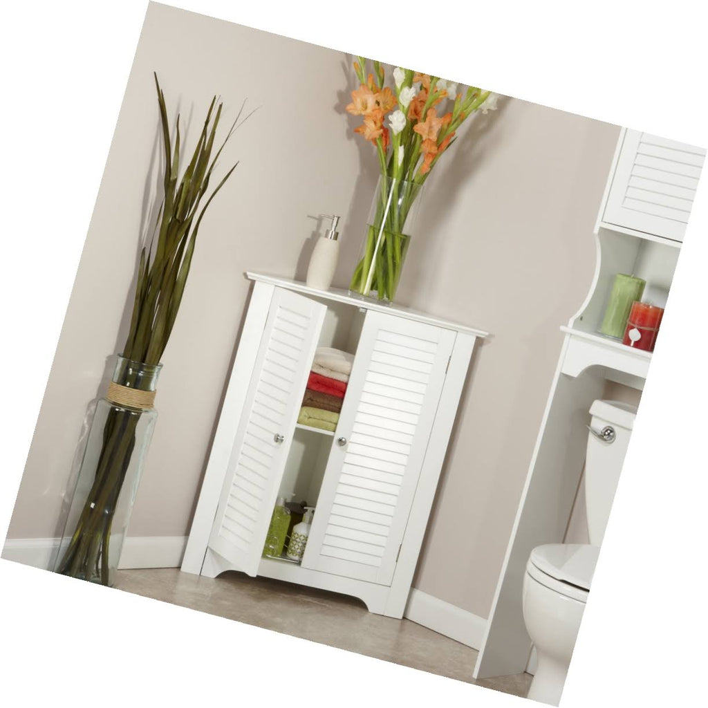 3-Shelf Corner Cabinet, White T55124