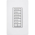 Lutron RRD-HN6BRL-WH CL RA2 6Brl HYB St Keypad