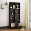 Eloise Mid Century Finished Faux Wood Bookcase - Wenge