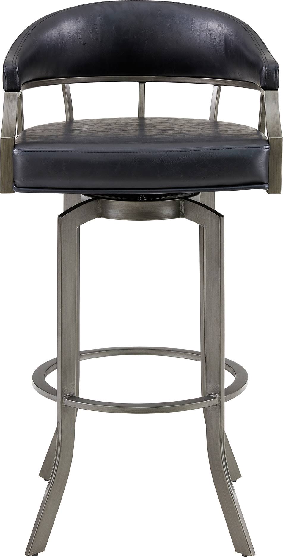 Swivel Bar Stool with Faux Leather Seat L822138