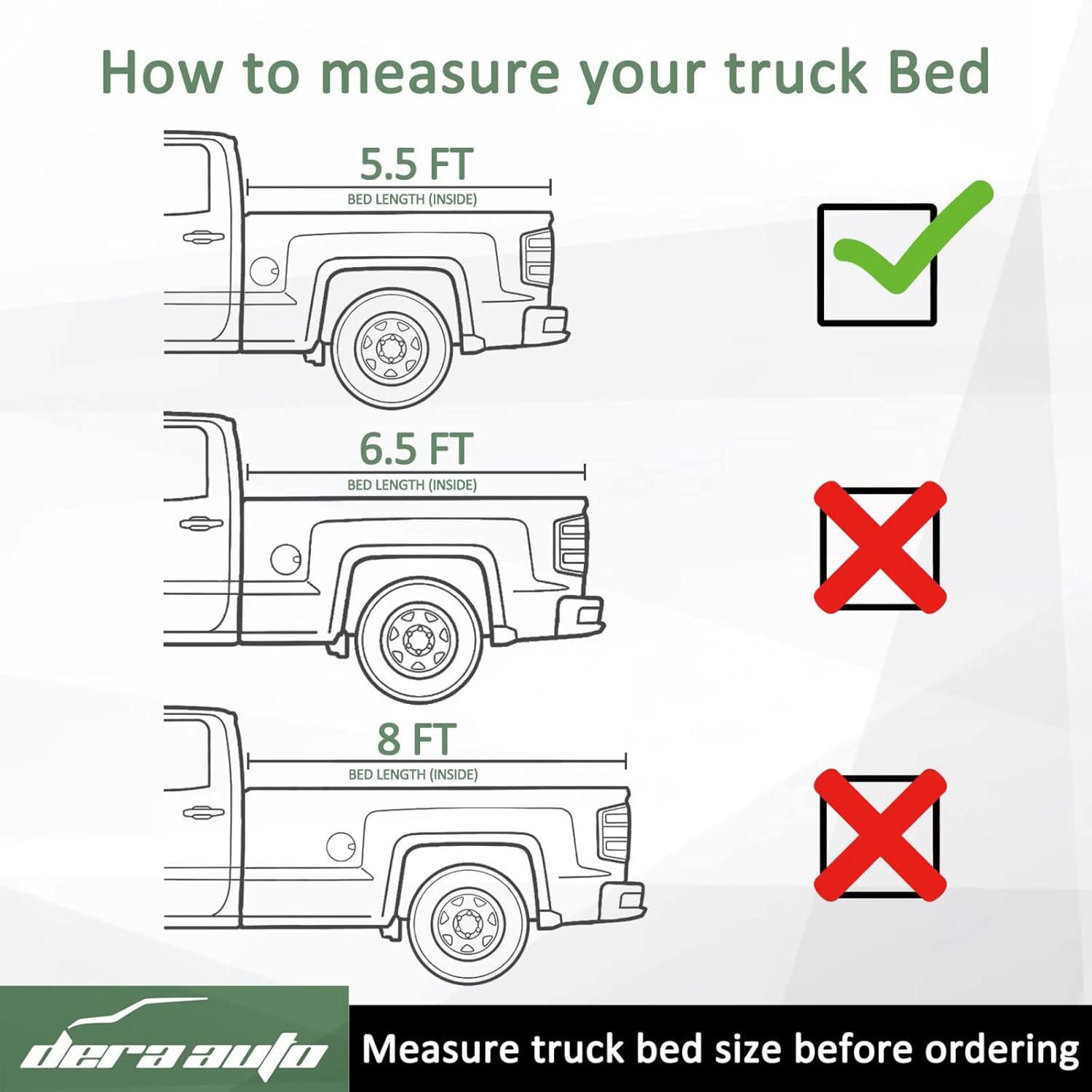 Hard Tri-Fold Truck Bed Cover for 2015-2022 F150, 5.5ft Bed K339164