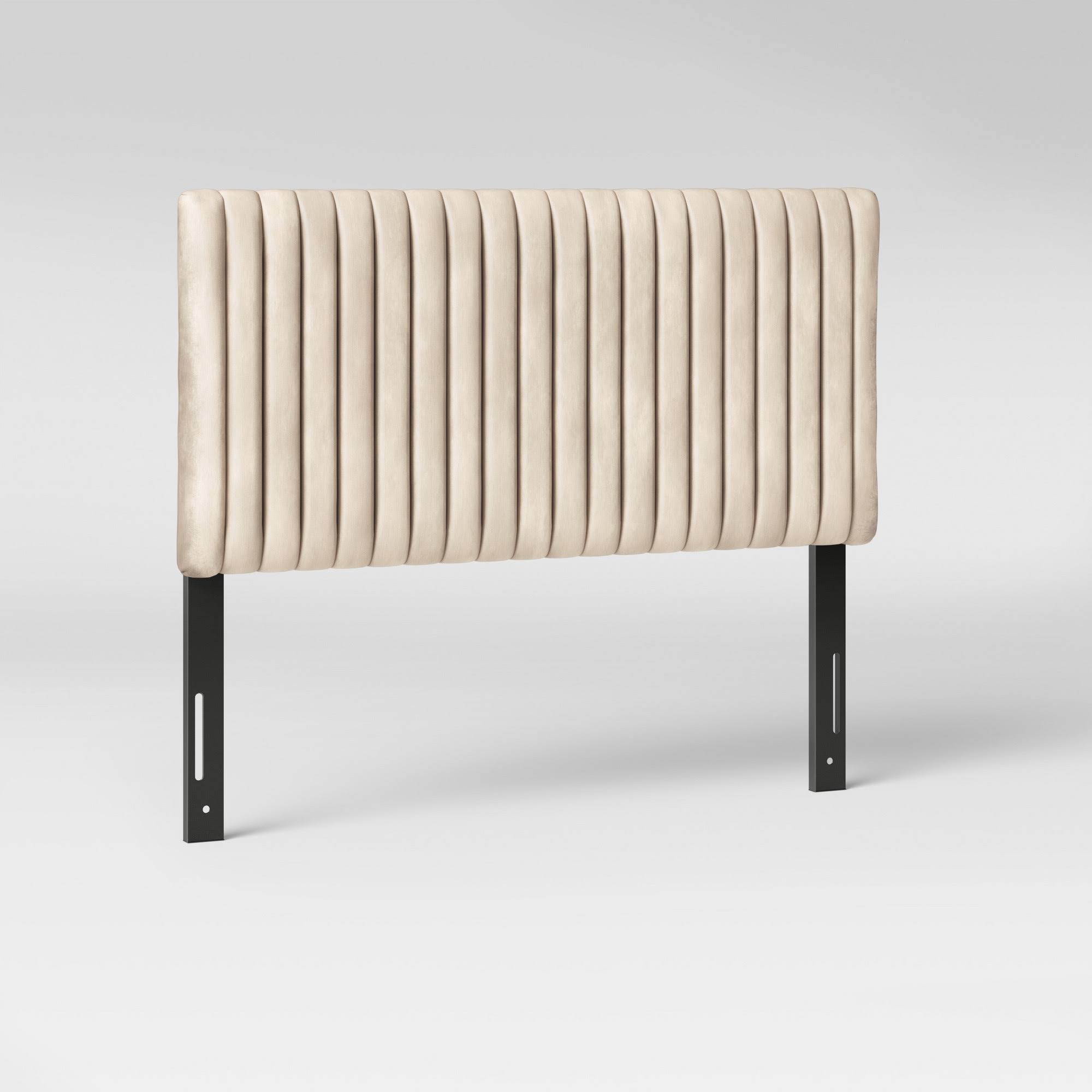 Velvet Channel Headboard Cream A370593