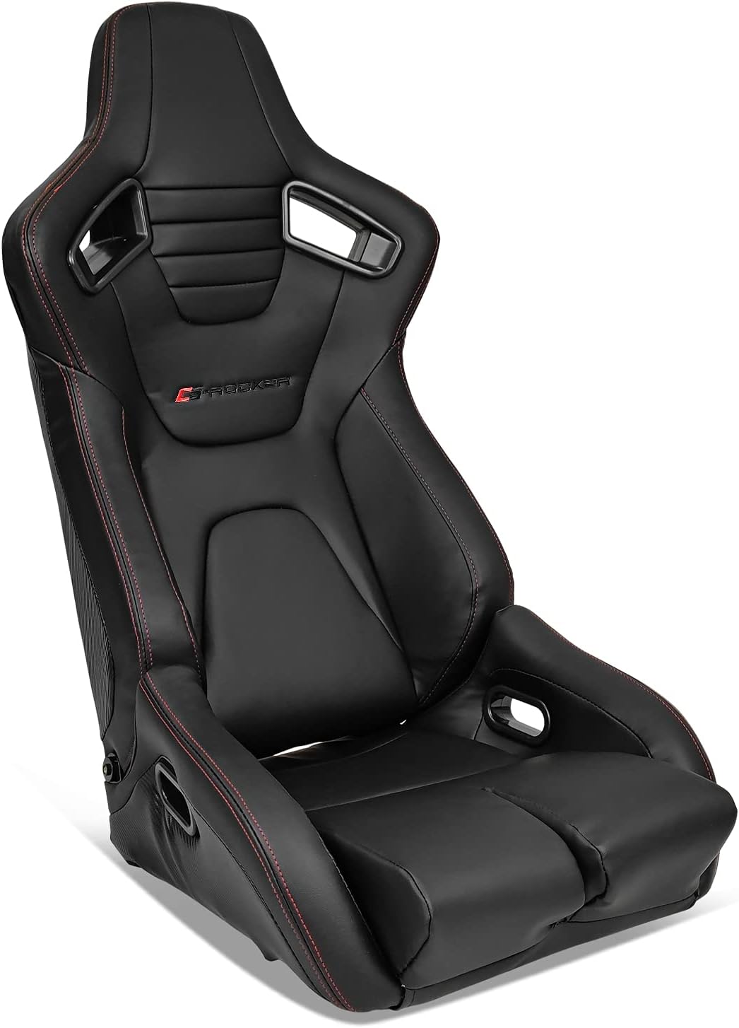 Bucket Racing Seat with Dual Slider, Blue PU Leather Z860821