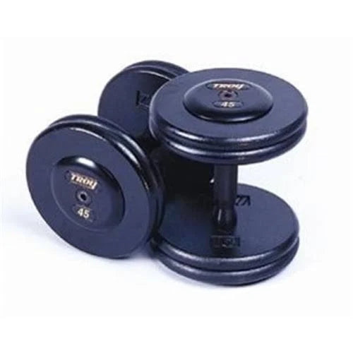 Troy Barbell Pfdc-065r One Pair Pro-Style Fix Dumbbells with Contoured Handles - 65 Pounds each - Sold as Pairs, Black