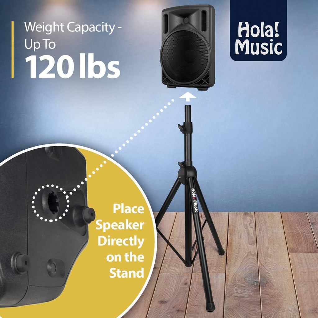 PA Speaker Stands, Heavy-Duty Tripod, Adjustable Height 4-6ft, Pack of 2 U240