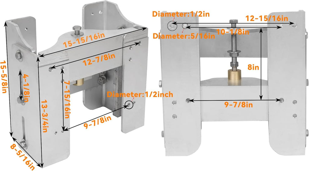 4'' Set Back Jack Plate Manual Power Lift Outboard Boat Motor E12243