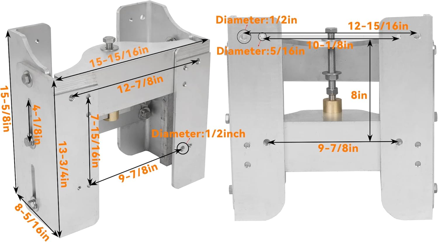 4'' Set Back Jack Plate Manual Power Lift Outboard Boat Motor E12243