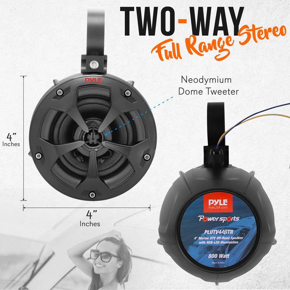 Waterproof 2 Way 4 inch 800W Marine Tower Speakers C670