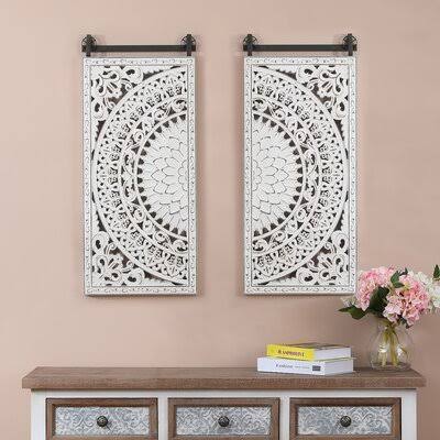 Decorative Carved Floral Wall Décor Dakota Fields