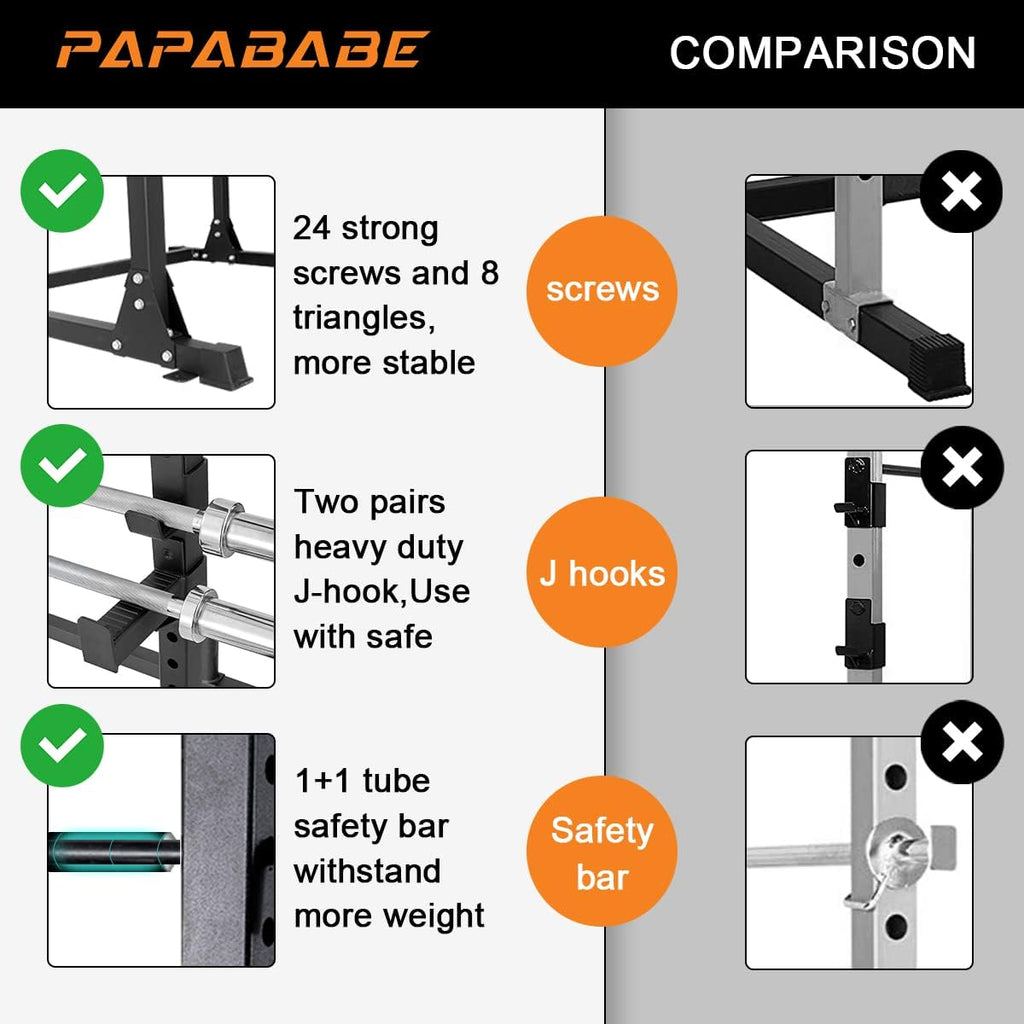 Power Rack Workout Station Home Gym for Weightlifting Strength Training G4243