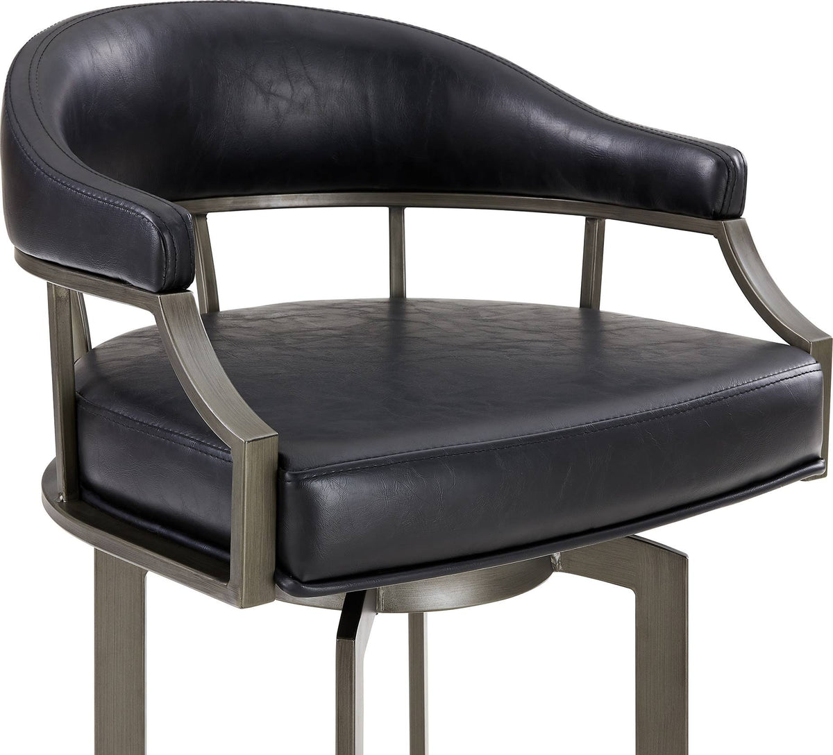 Swivel Bar Stool with Faux Leather Seat L822138