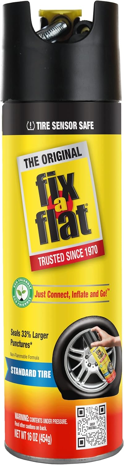 Emergency Flat Tire Repair and Inflator for Standard Cars, 16 oz, 6-Pack L9116