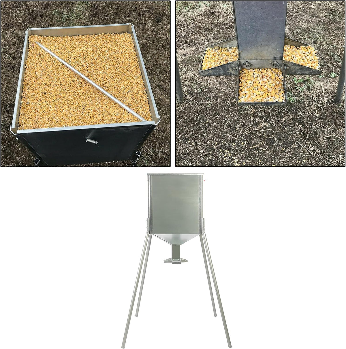 Gravity Deer Feeder Galvanized Steel 450 lb A70622