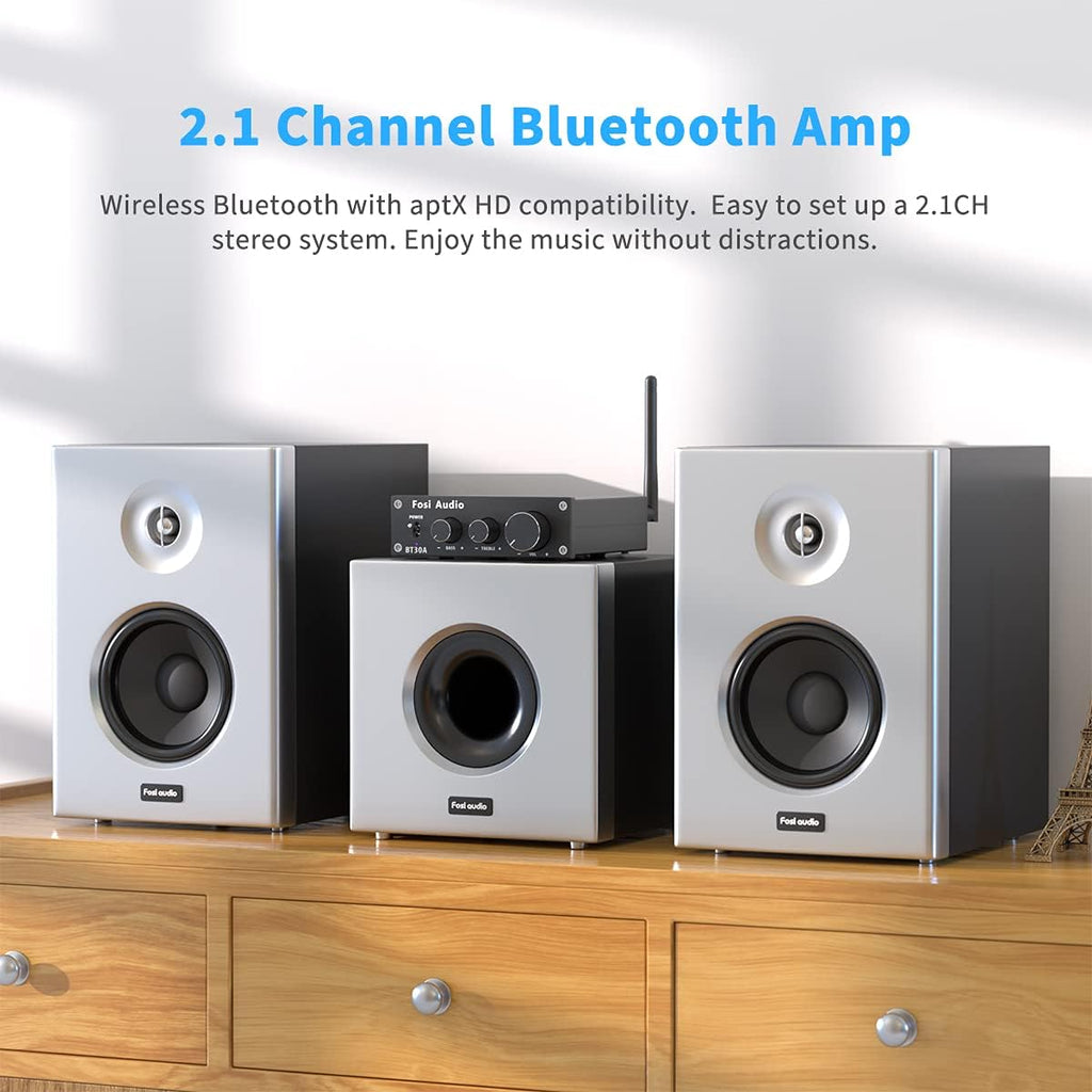 Bluetooth 5.0 Stereo Amplifier 2.1 Channel Mini Hi-Fi Digital Amp for Home Speakers K730755
