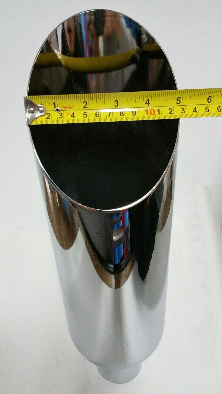 Stainless Steel Exhaust Tip 2.5" Inlet 5" Outlet 17" Pack of 2 X322955