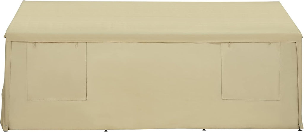 Carport 10 x 20 ft Heavy Duty with Ventilated Windows, Portable Garage, Beige I781572