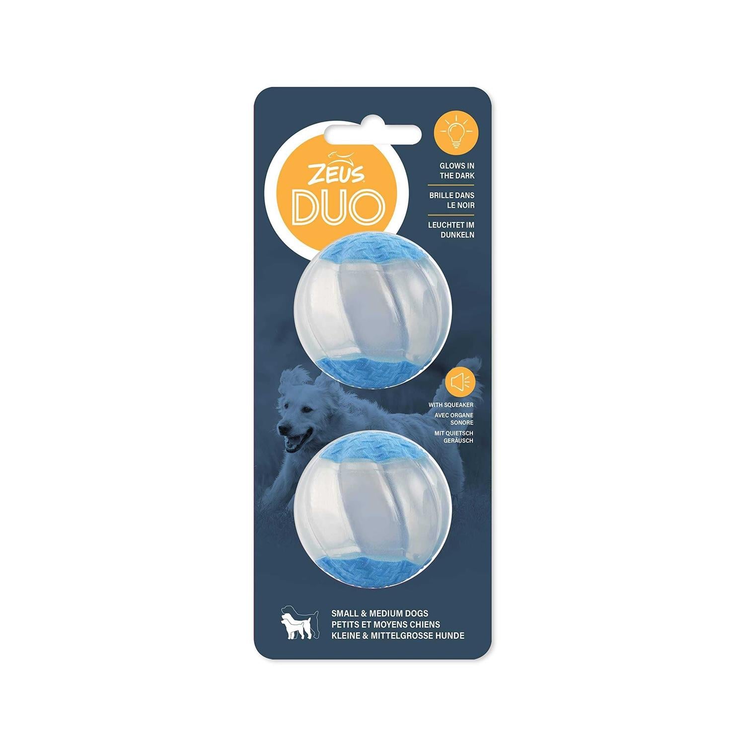 Zeus Duo Ball Dog Toy with Squeaker - Pet Supplies online store