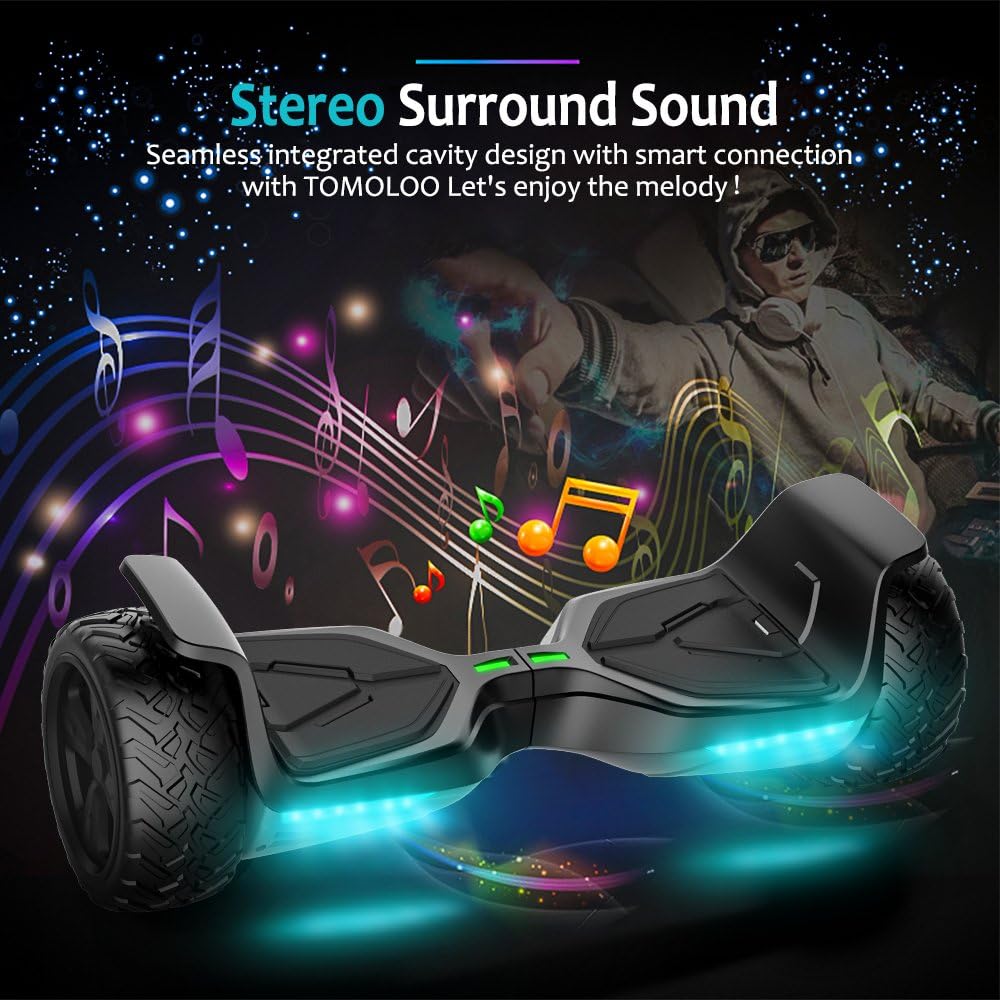 All Terrain Off-Road Hoverboard with Bluetooth Speaker and LED Lights A6952