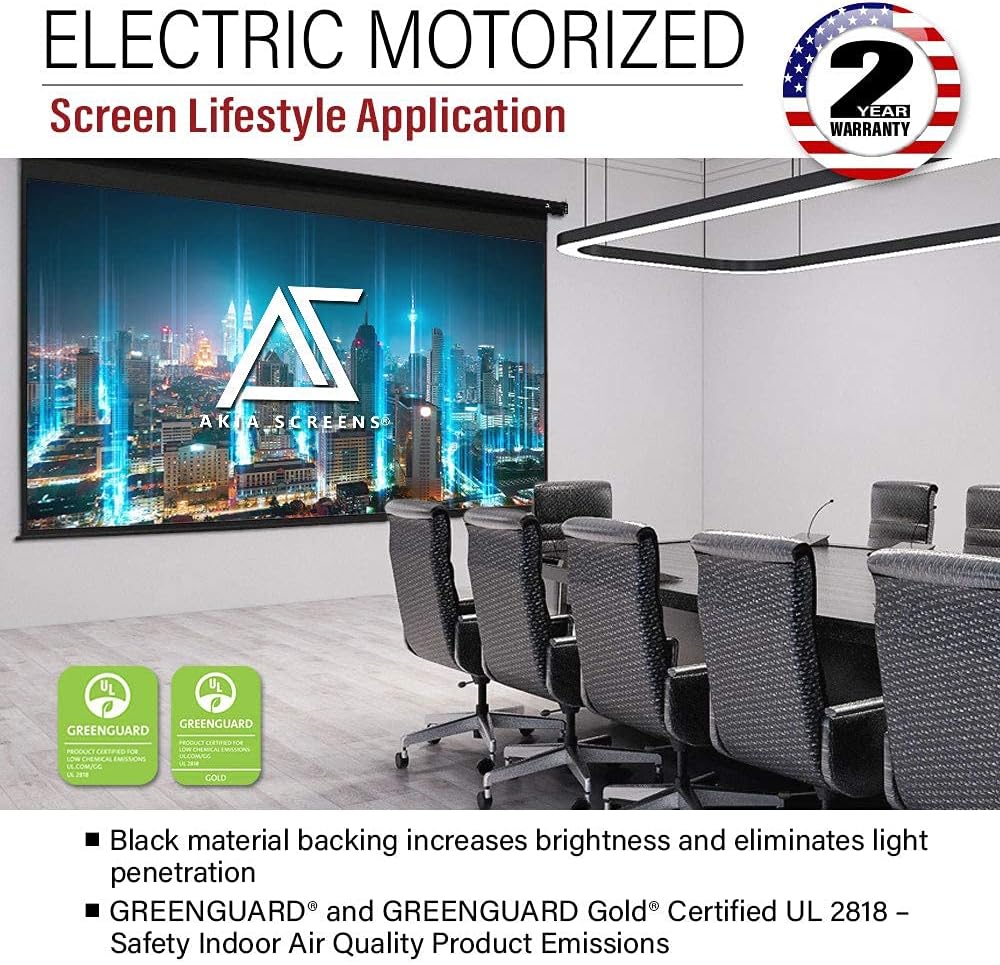 150 inch Motorized Projector Screen 16:9 Retractable Q8012