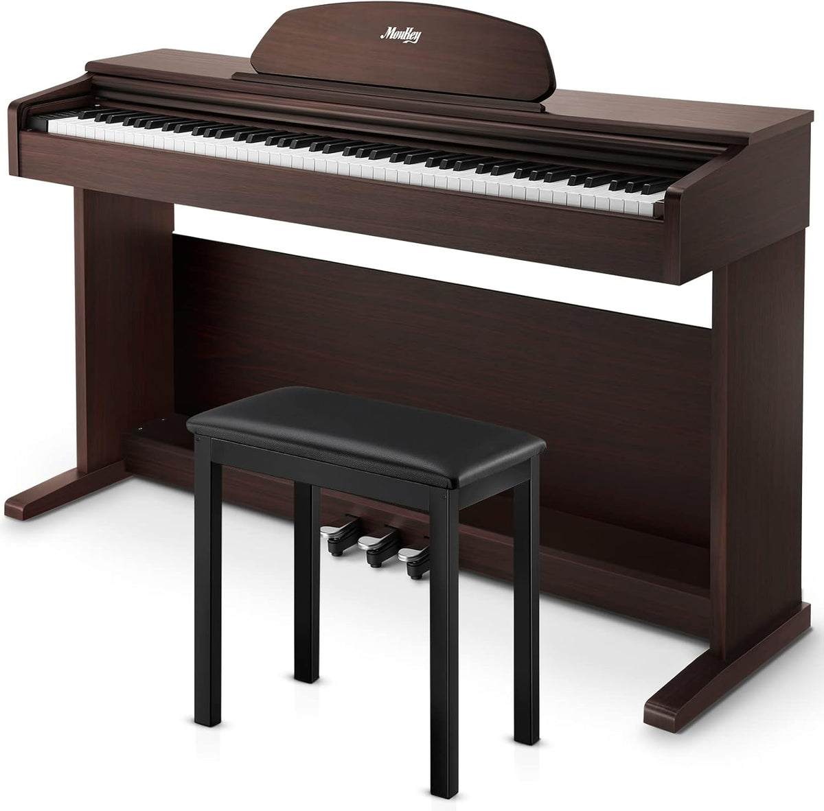 88 Key Weighted Digital Piano with Stand and Bench J678