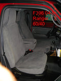 Durafit Seat Covers Made to fit Ford Ranger Pickup 60/40 Split Bench Seat Custom Seat Covers,with Opening Console. Black/Taupe Automotive Velour