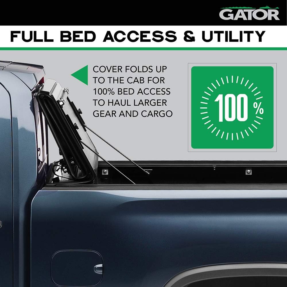 Hard Quad-Fold Truck Bed Tonneau Cover for 2015-2020 Ford F-150 5'7" Bed B855794
