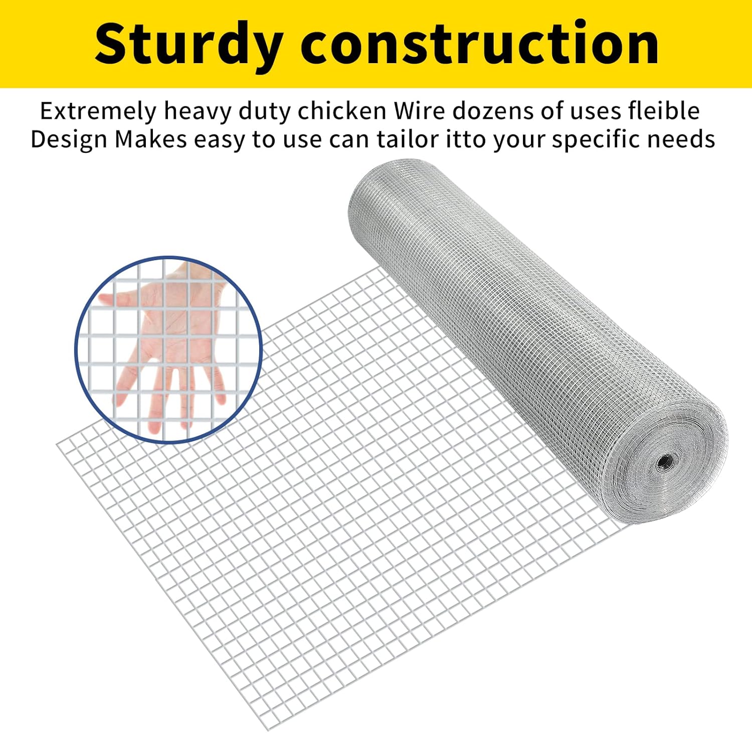 Galvanized Wire Mesh 48in x 100ft 19 Gauge for Poultry Coop Fencing P172