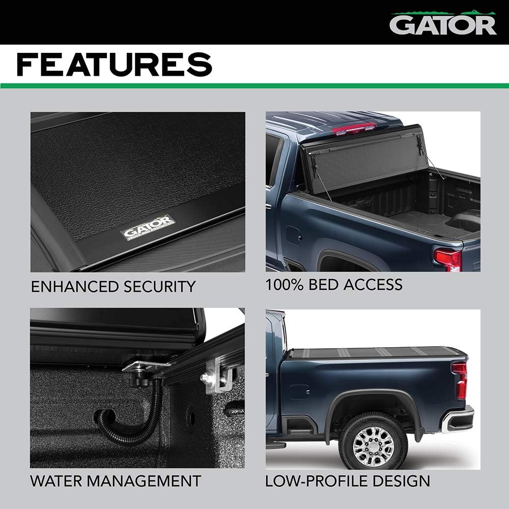 Hard Quad-Fold Truck Bed Tonneau Cover for 2015-2020 Ford F-150 5'7" Bed B855794