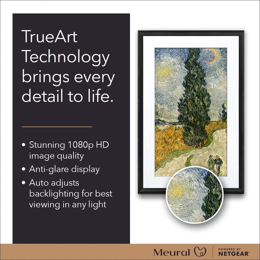 Smart Art Frame with HD Digital Canvas, 21.5 in, WiFi-Connected C50292