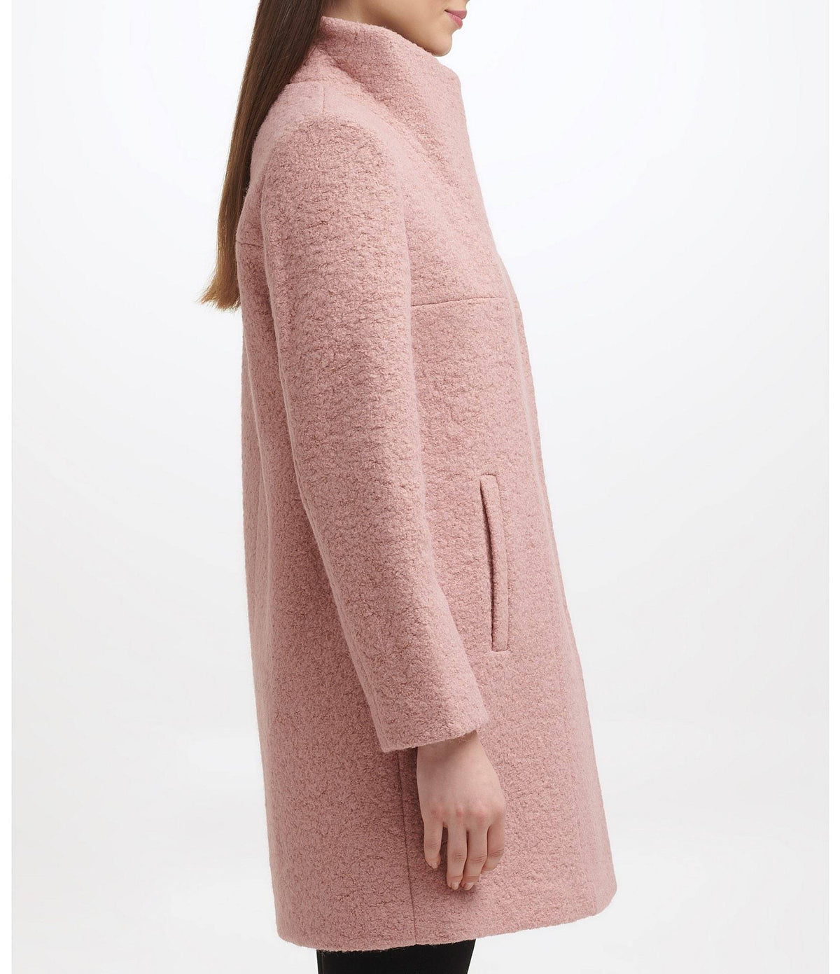 Asymmetrical Boucle Walker Coat Z157