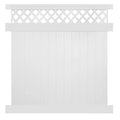 Weatherables Vinyl Privacy Fence Panel Kit 6ft. H x 8ft. W Water Resistant White