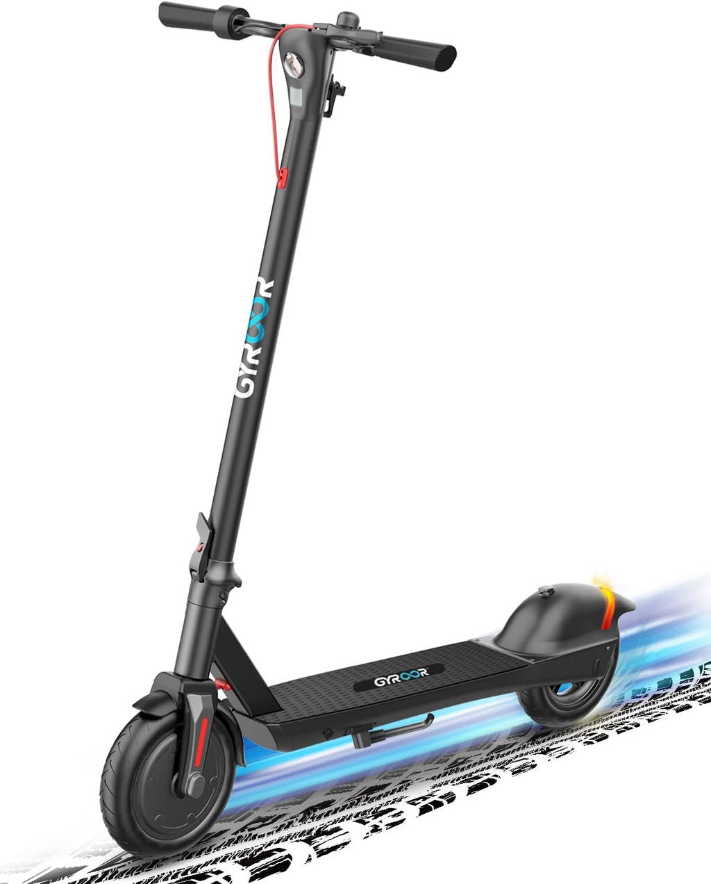 Gyroor Electric Scooter Adults, Up to 23 Miles Long-Range Battery, 19 Mph with Powerful 380W Motor, Folding Electric Scooter for Commuting and Travel 8.5" Pneumatic Tire with Double Braking System