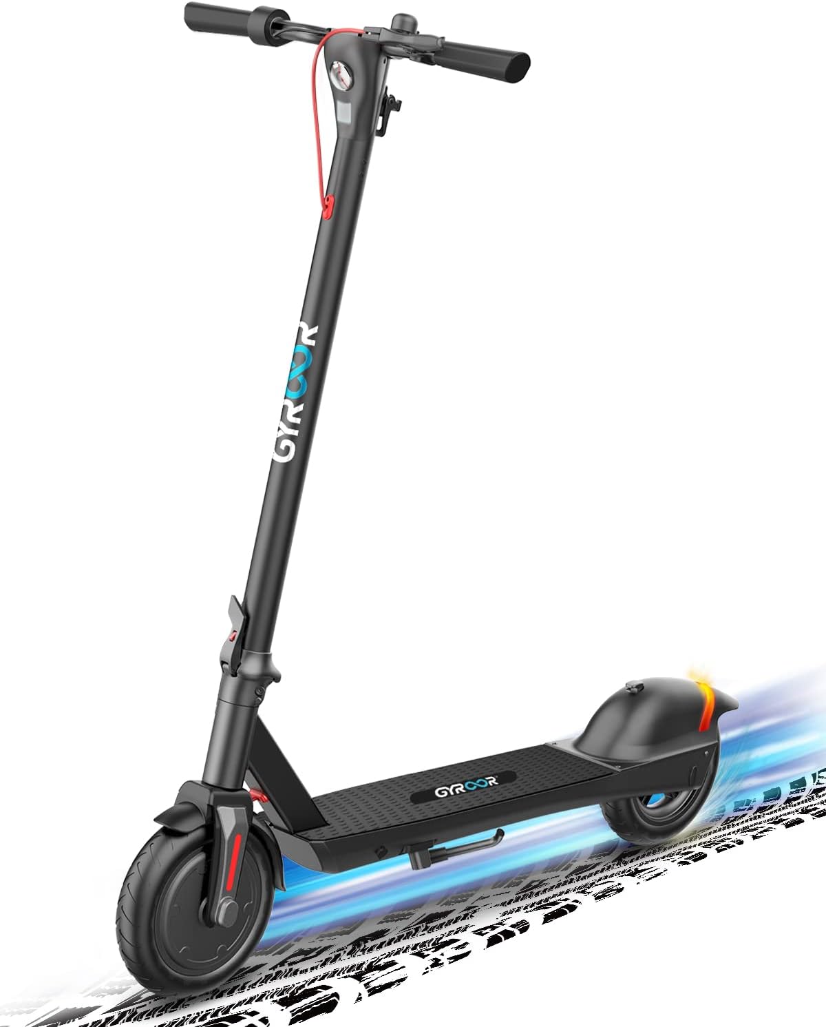 Gyroor Electric Scooter Adults, Up to 23 Miles Long-Range Battery, 19 Mph with Powerful 380W Motor, Folding Electric Scooter for Commuting and Travel 8.5" Pneumatic Tire with Double Braking System