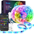 Govee 32.8ft RGBIC LED Strip Lights, WiFi Color Changing LED Lights Segmented Control, Work with Alexa and Google Assistant, Music LED Lights for Bedroom, Kitchen, Party, Waterproof 2x16.4ft Pack of 2