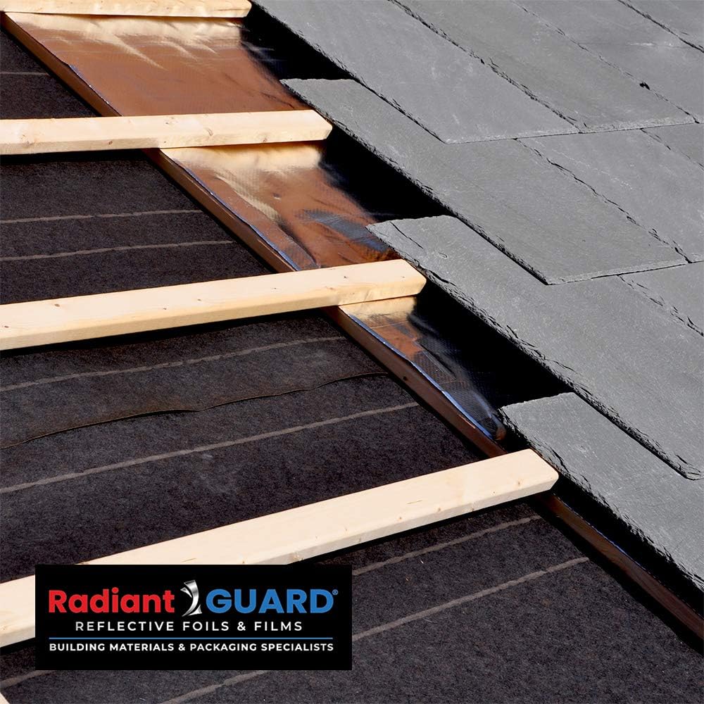 Radiant Barrier Metalized Industrial Grade 500 sq ft Roll, 48-inch by 125-feet, Reflective Perforated Attic Foil M225959