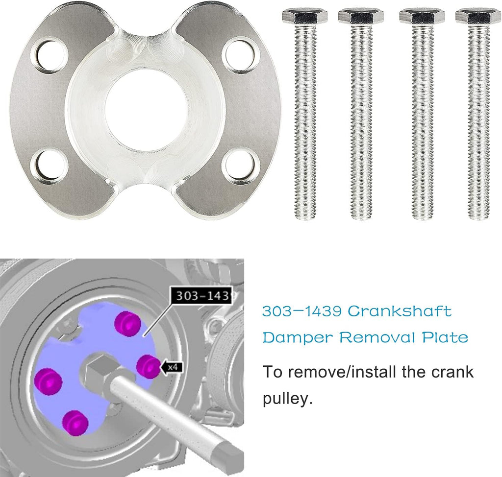 Crankshaft Crank Puller Pulley Set for Jaguar Land Rover 3.0L V6 & 5.0L V8 Y9917