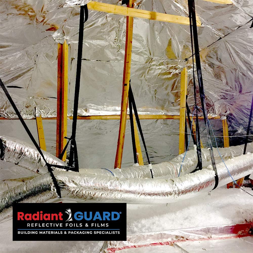 Radiant Barrier Metalized Industrial Grade 500 sq ft Roll, 48-inch by 125-feet, Reflective Perforated Attic Foil M225959