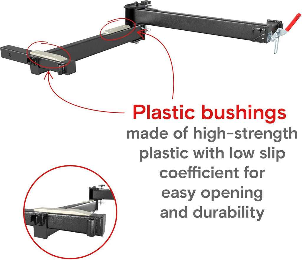 Bike Rack Adapter for 2" Hitch Receiver, Pivoting Arm S554382