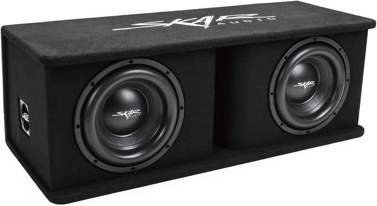 Dual 10" Subwoofer Bass Package with Loaded Enclosure and Amplifier X4934