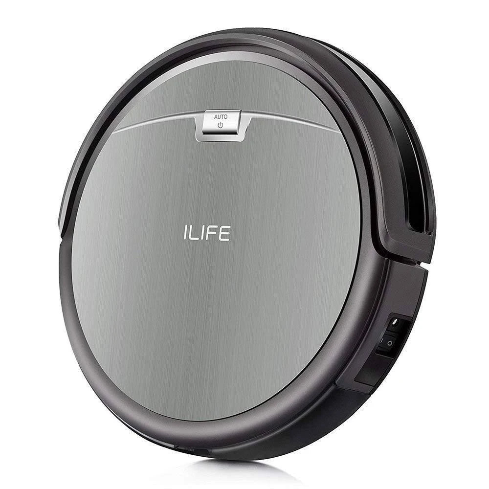 Ilife A4S Robot Vacuum Cleaner with Powerful Suction and Remote Control, Super Quiet Design for Thin Carpet and Hard Floors, Gra