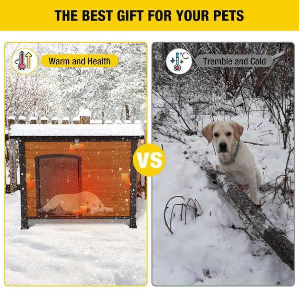 Insulated Outdoor Dog House with Liner Inside J5746