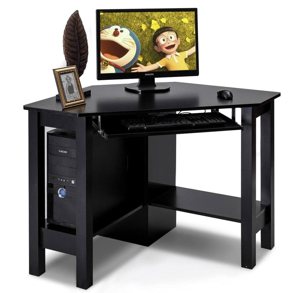 Wooden Corner Desk with Drawer L8368