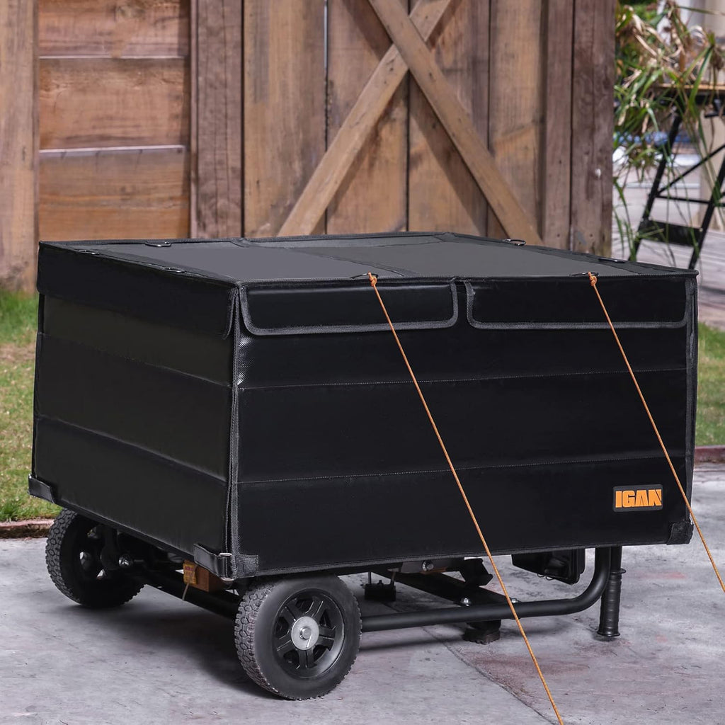 Generator Tent Running Cover, Heavy Duty Tarpaulin Enclosure with Windproof Kit, Portable All-Weather Rain Shelter V5359